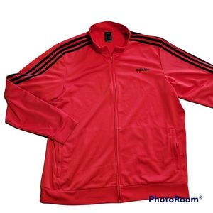 Adidas mens red and black track jacket